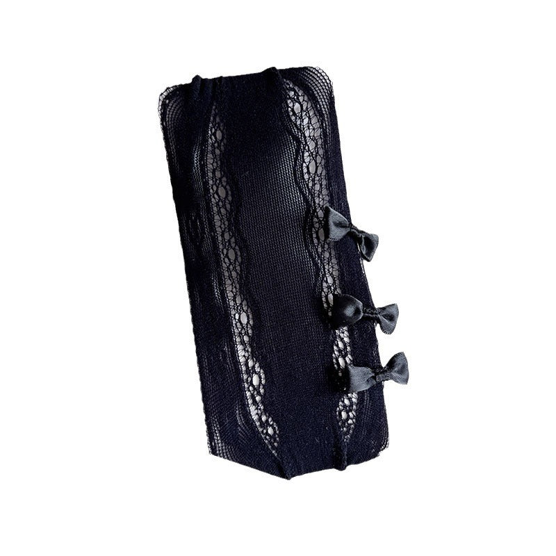 1pair White and Black Lace Hollowed Out Lace Mesh Pantyhose Floral Rattan Bottomed Stockings Spring/Summer Thin style 2025 New